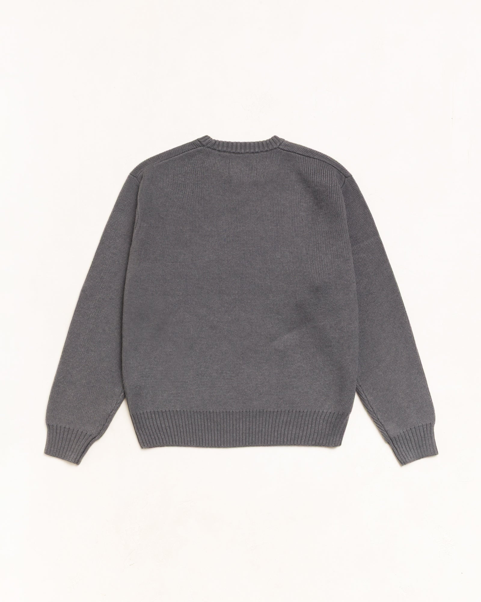 Striped Hibiscus Sweater Unisex Long Sleeve In Grey