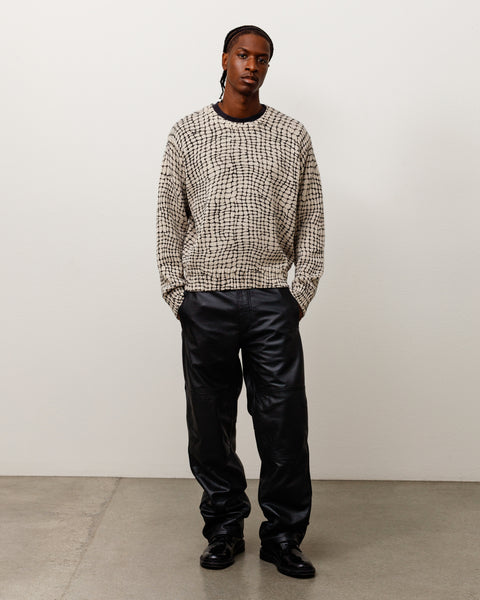 Mesh Print Sweater Unisex Long Sleeve In Mesh Net