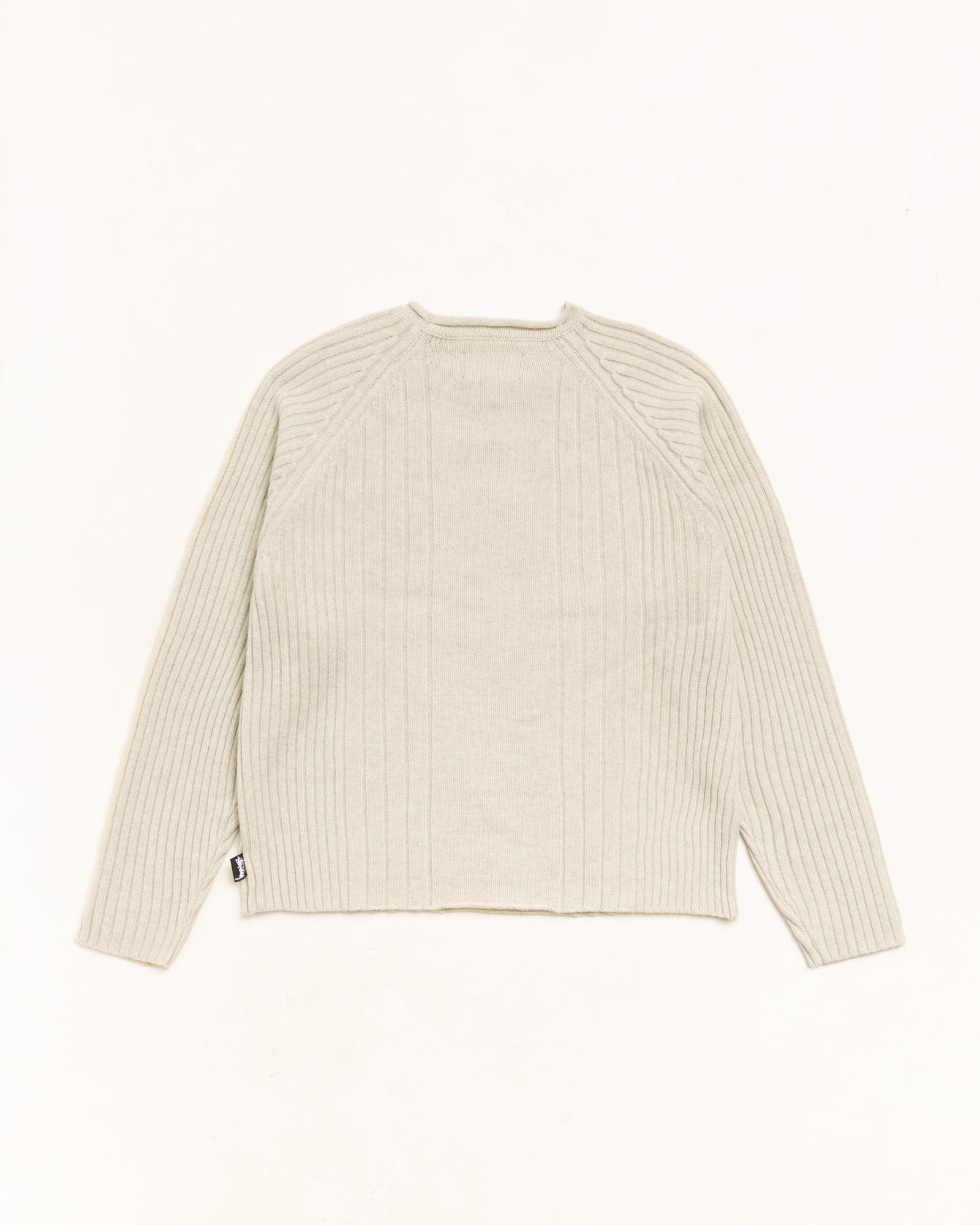 Merino Roll Neck Sweater Unisex Long Sleeve In Natural