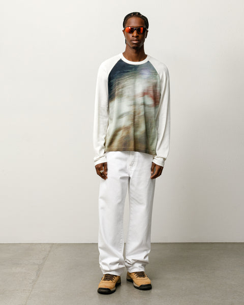 Splash Sweater Unisex Long Sleeve In Off White