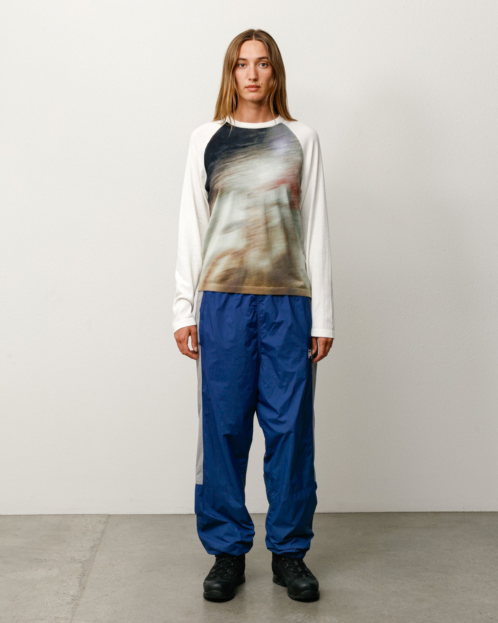 Splash Sweater Unisex Long Sleeve In Off White