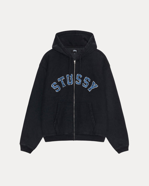 Faded Graphic Zip Hoodie in washed black – Stüssy Europe 