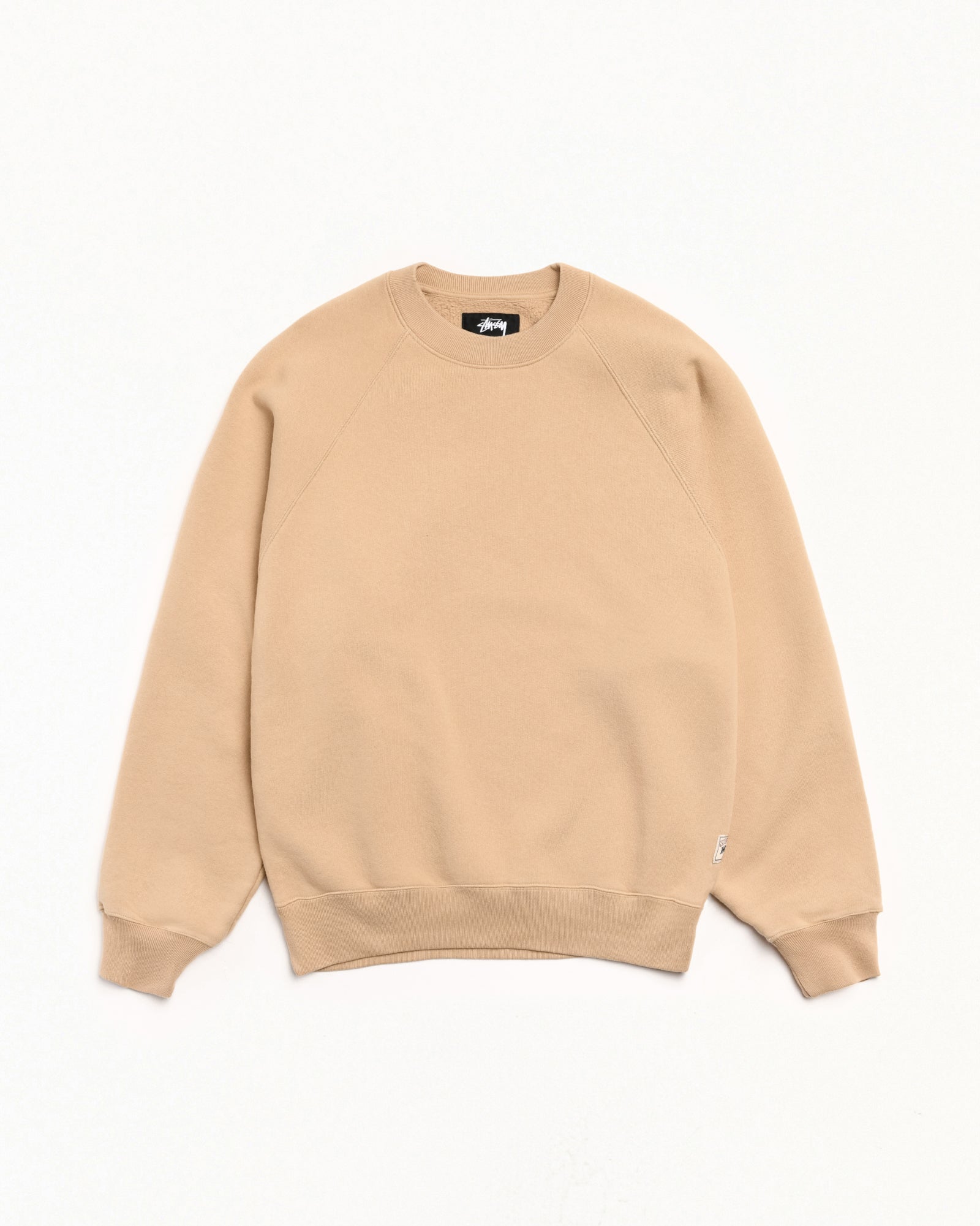 Fleece Raglan Crew Mens Long Sleeve In Khaki