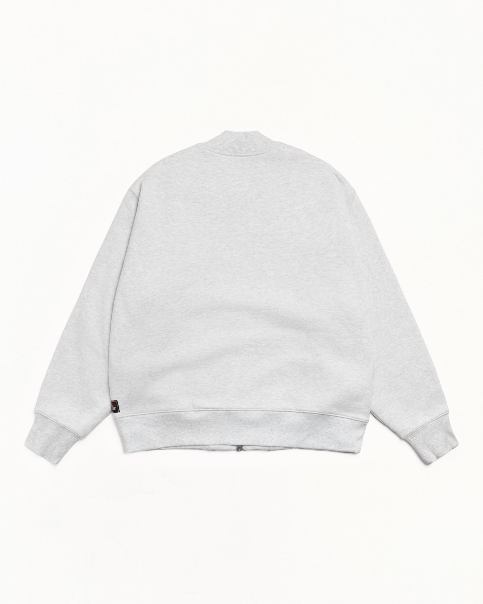 Thermal Lined Fleece Zip Mens Long Sleeve In Ash Heather