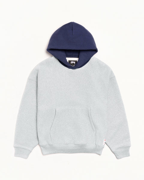 Two Tone Hood Mens Long Sleeve In Grey Heather