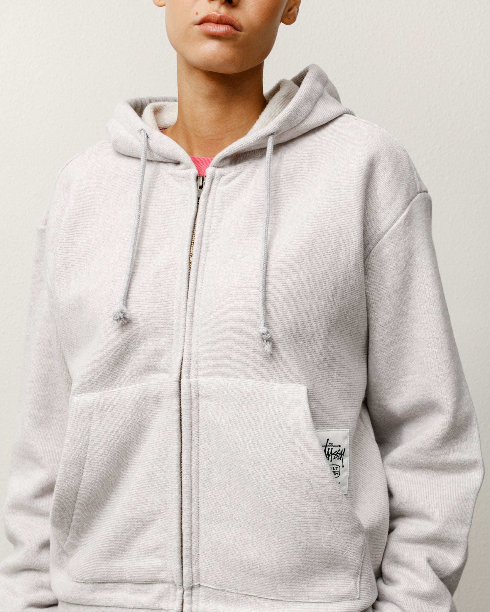 Patch Zip Knit Hoodie – Ash Heather | Tops & Knits | Stüssy Europe