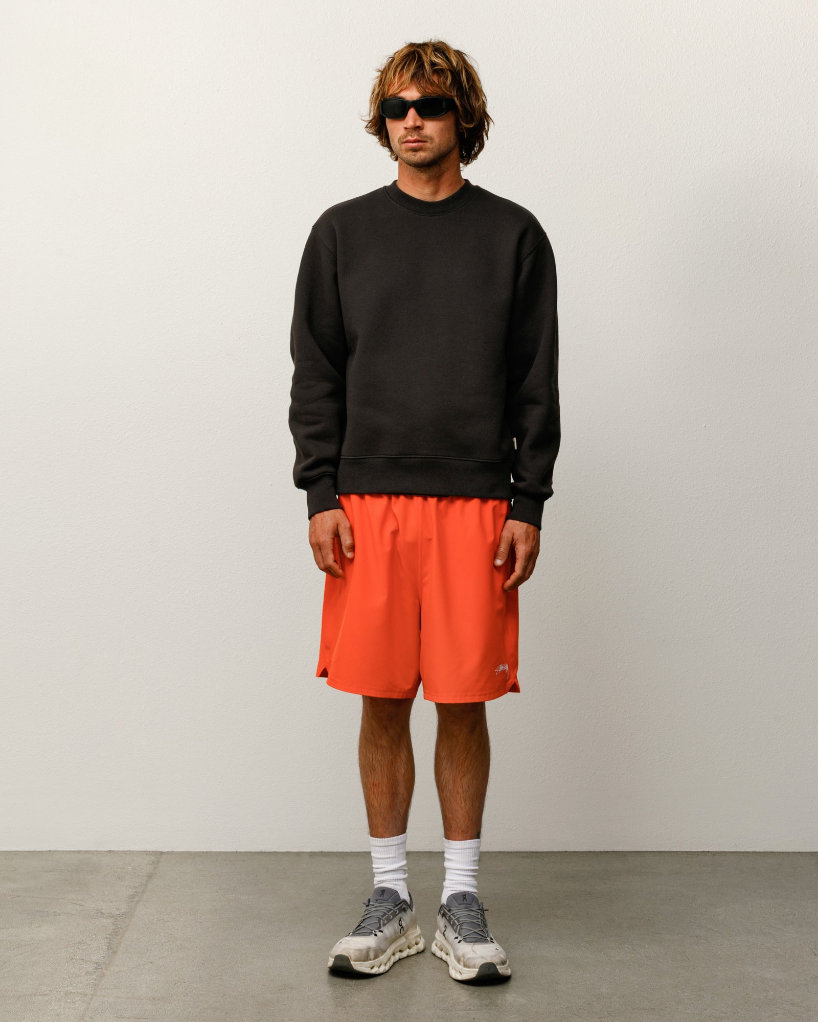 Sweats Crew Mens Long Sleeve In Black