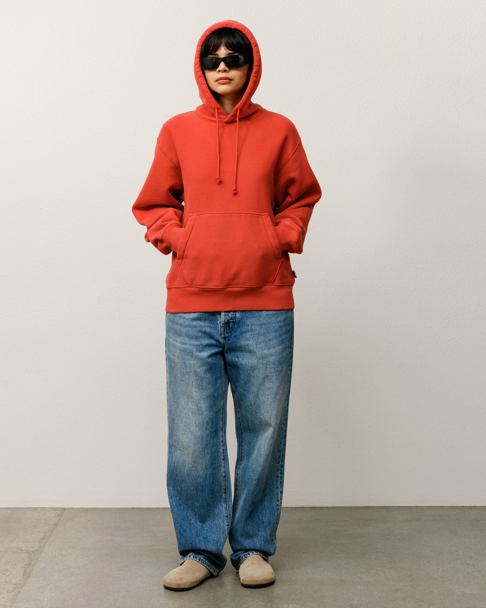 Sweats Hoodie Mens Long Sleeve In Red