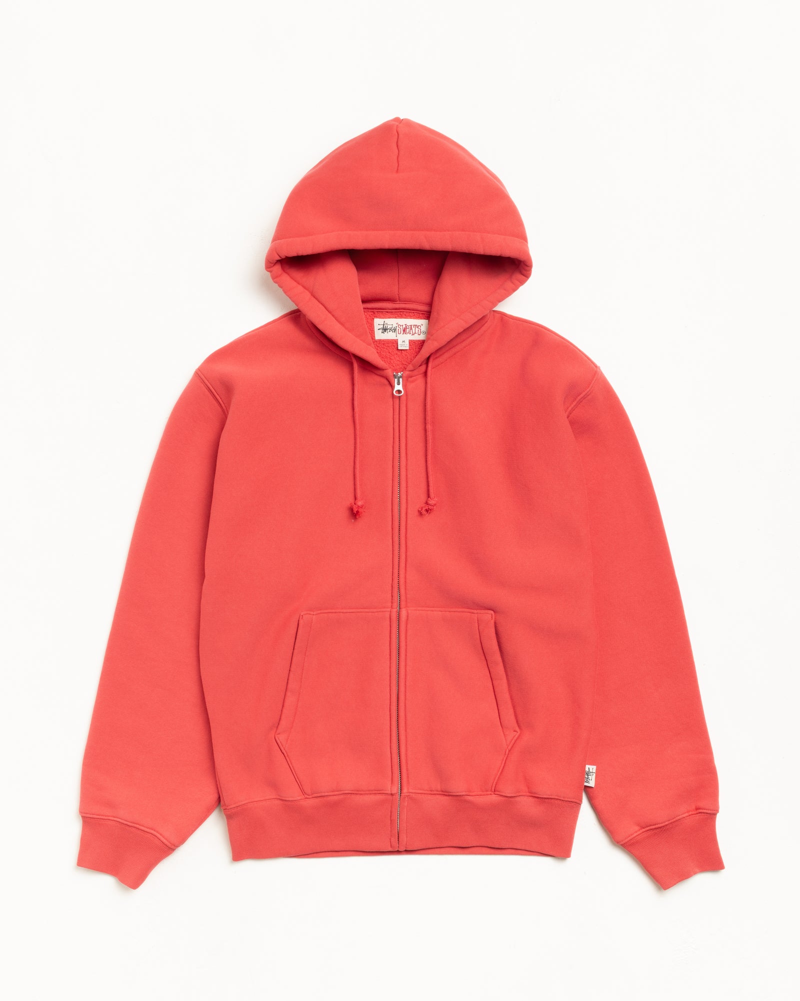 Sweats Zip Hoodie Mens Long Sleeve In Red