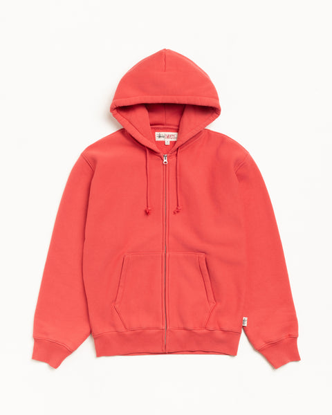 Sweats Zip Hoodie Mens Long Sleeve In Red