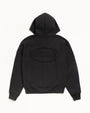 CURSIVE APPLIQUE ZIP HOODIE