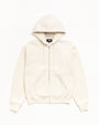 CURSIVE APPLIQUE ZIP HOODIE