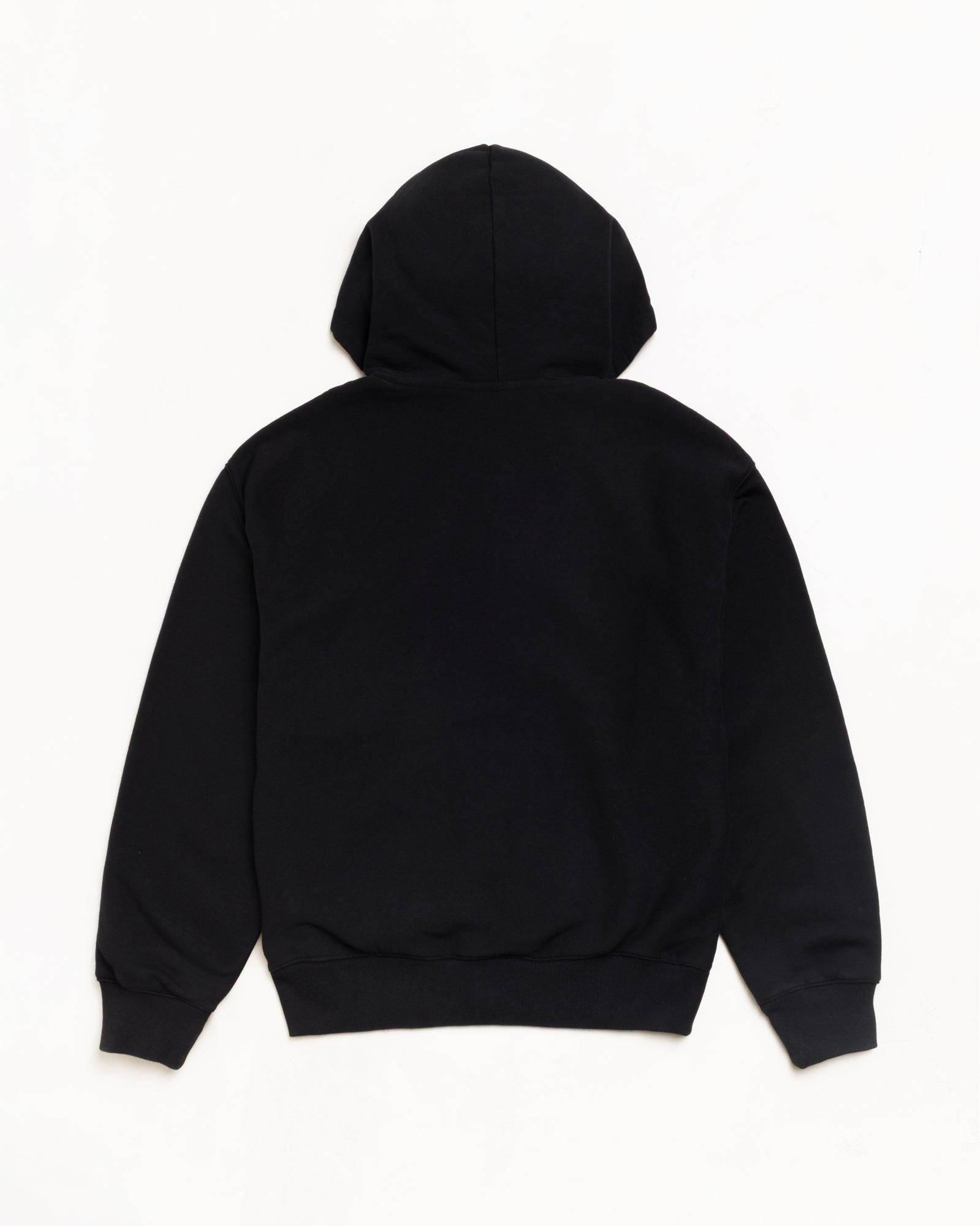 Plaid Lined Zip Hood Unisex Long Sleeve In Black