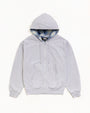 PLAID LINED ZIP HOODIE