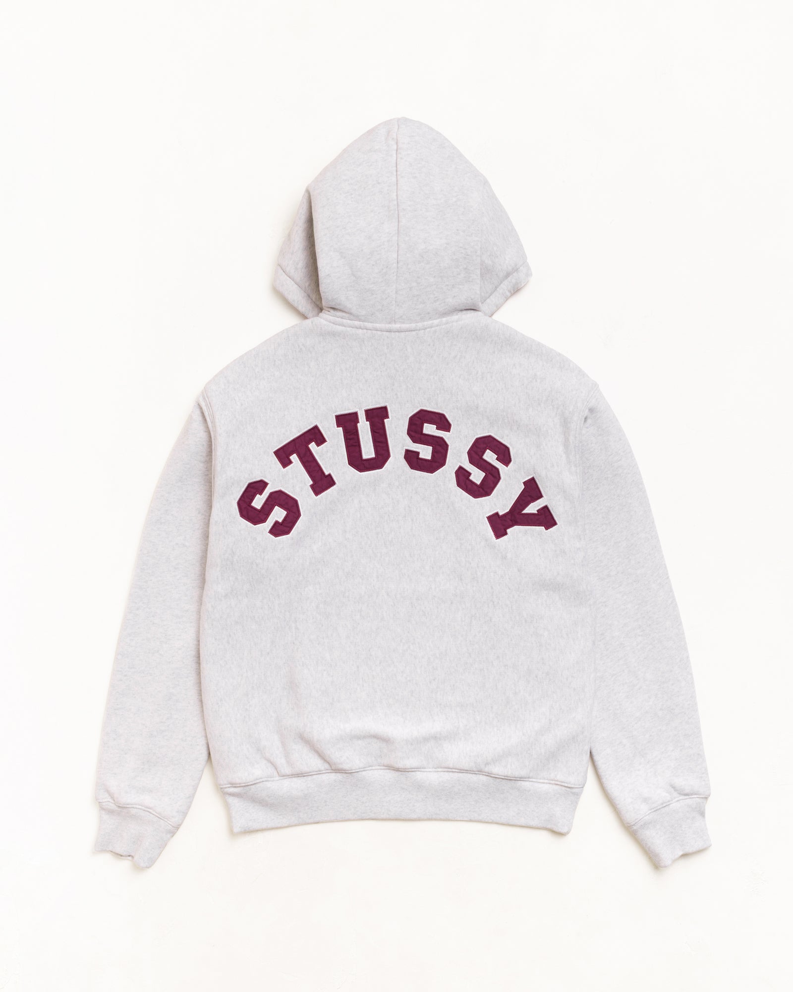 Double Faced Zip Hood Unisex Long Sleeve In Ash Heather