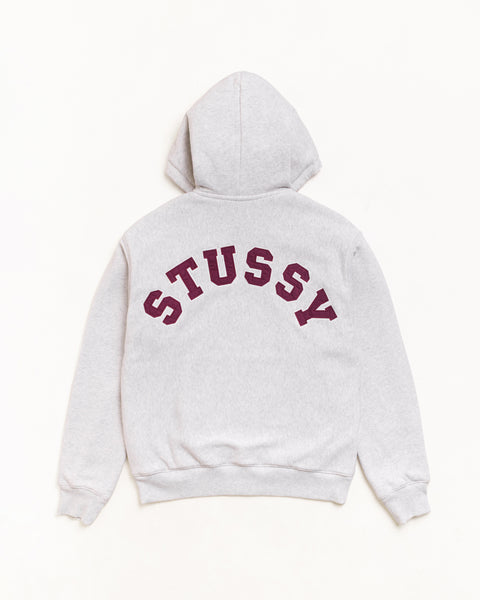 Double Faced Zip Hood Unisex Long Sleeve In Ash Heather