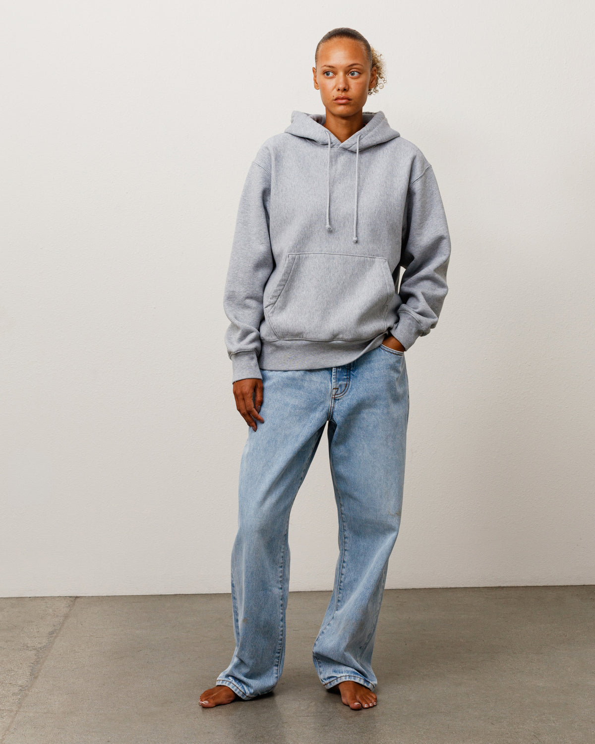 Sweats Hoodie Unisex Long Sleeve In Grey Heather