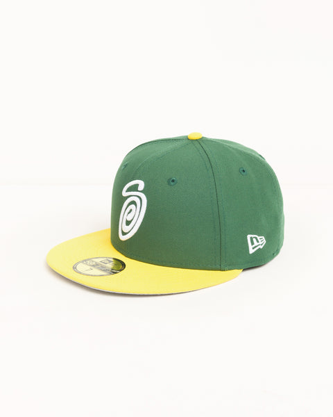 Curly S 59fifty New Era Cap Unisex In Green/yellow