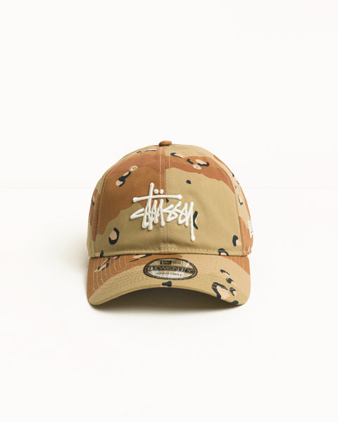 Casquette unisexe 9TWENTY BASIC CAP coloris Desert Camo avec logo Stüssy en relief