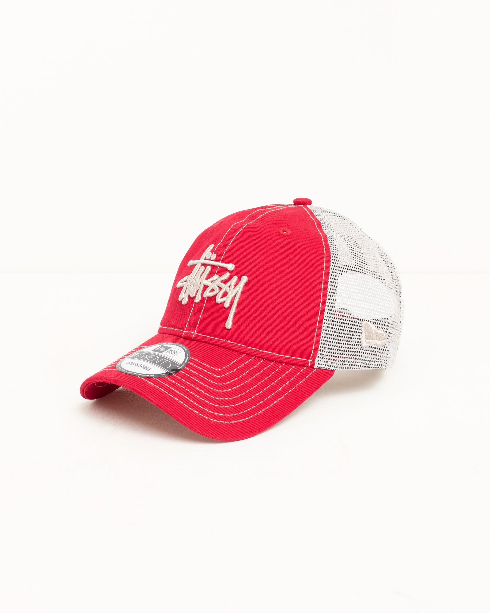New Era 9TWENTY Basic Trucker – Scarlet | Headwear | Stüssy Europe