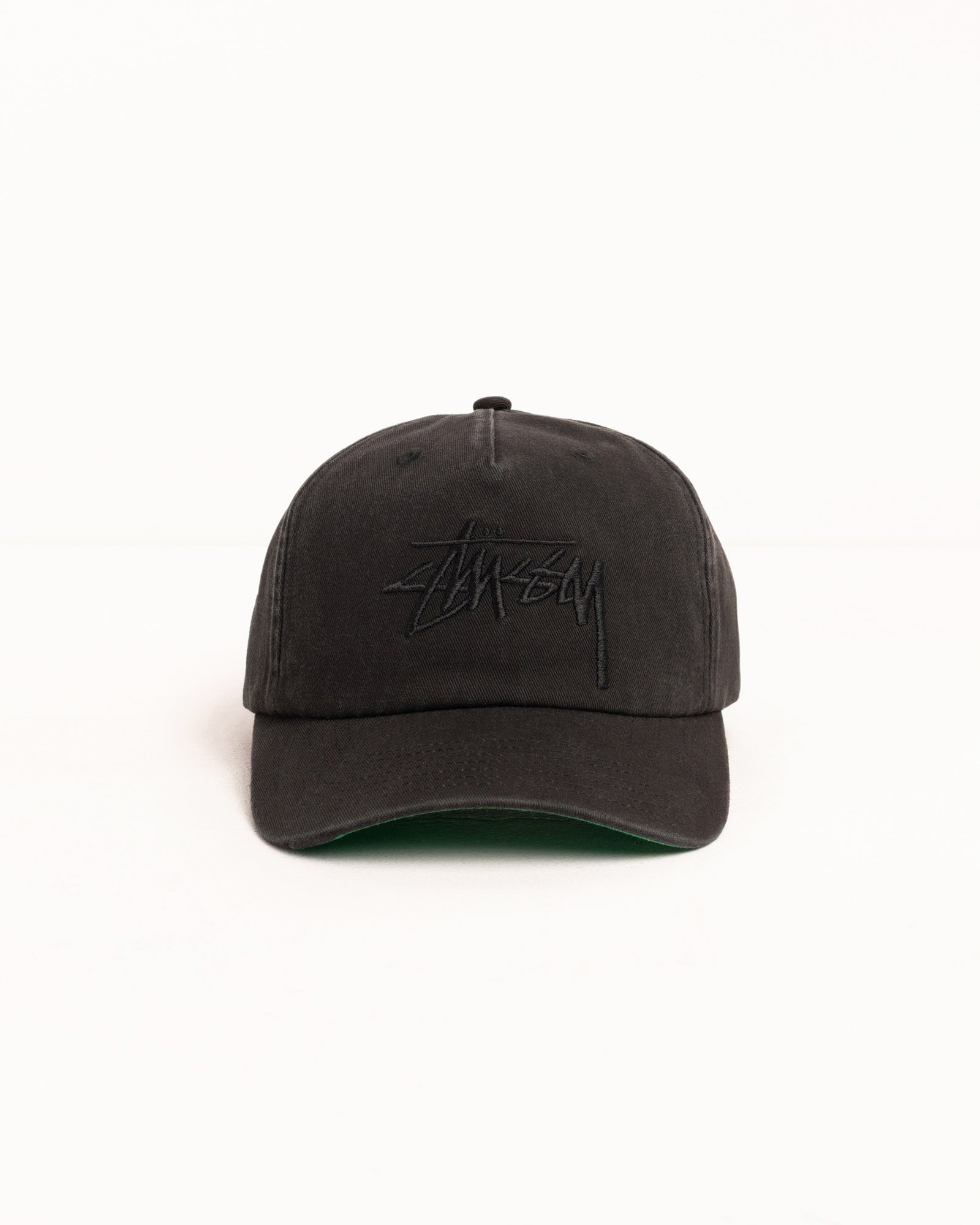 Mid-Depth Big Stock Snapback – Black | Headwear | Stüssy Europe