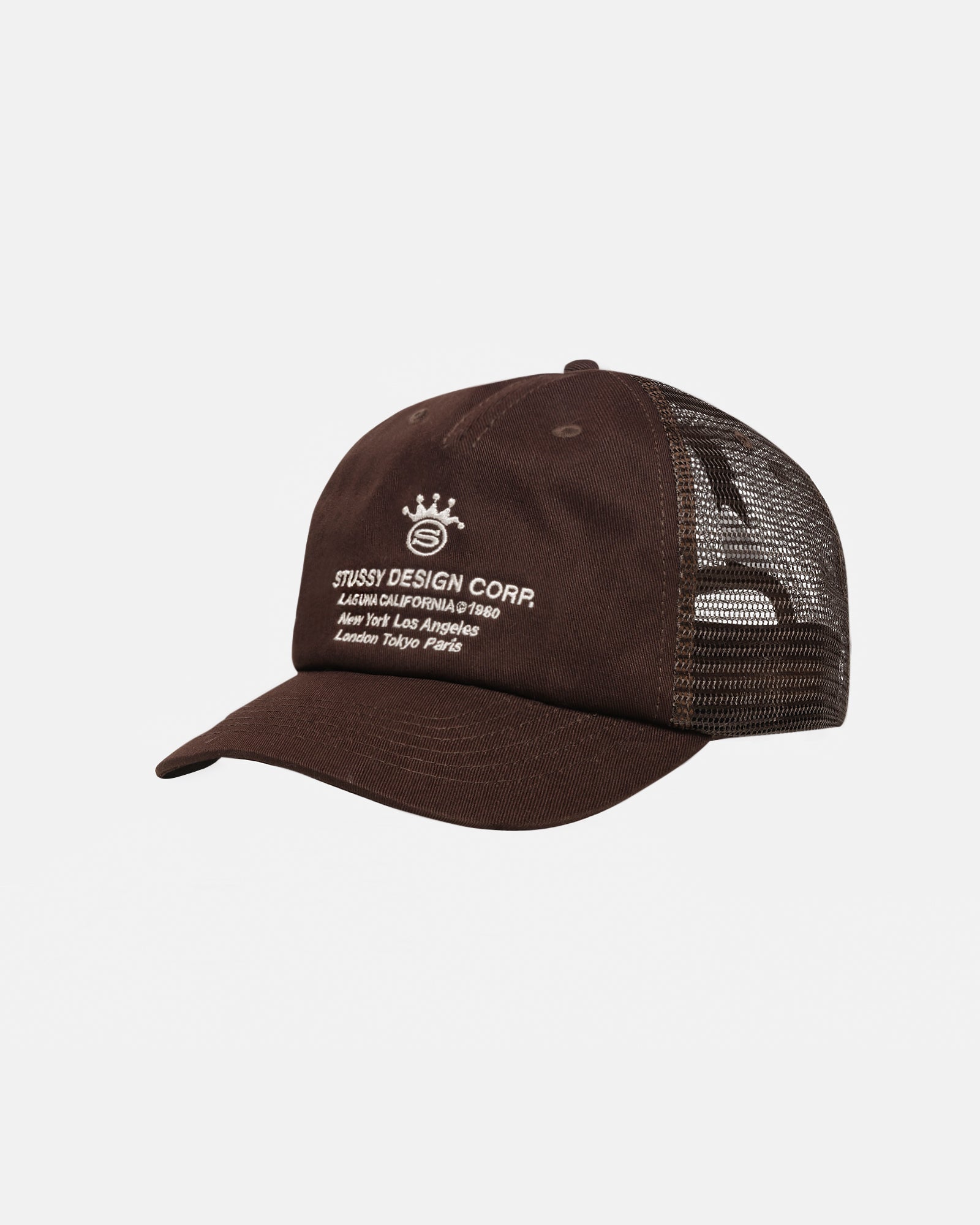 Low Profile Design Corp Trucker Snapback in brown – Stüssy Europe