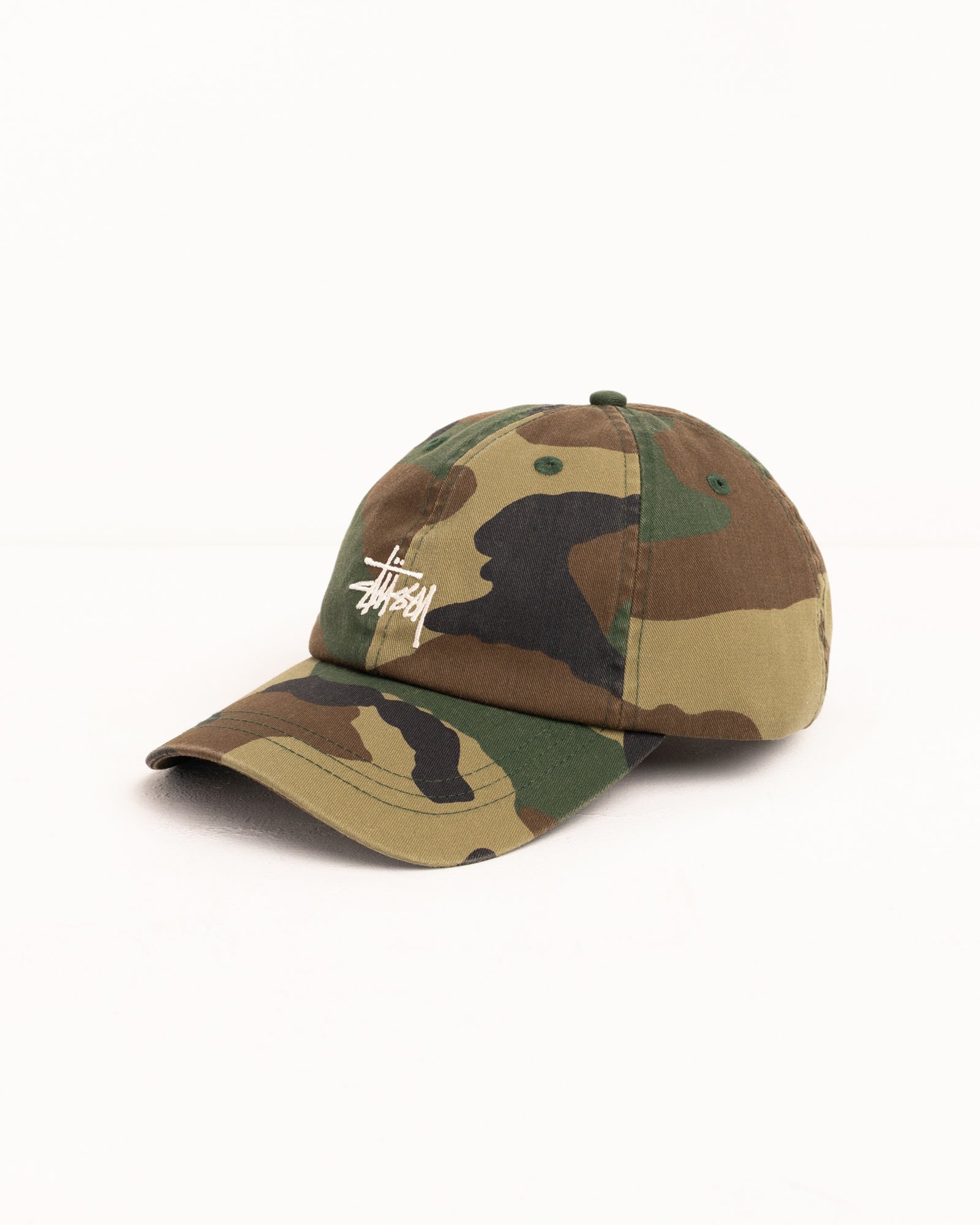 Basic Stüssy Cap Washed – Woodland Camo | Headwear | Stüssy Europe