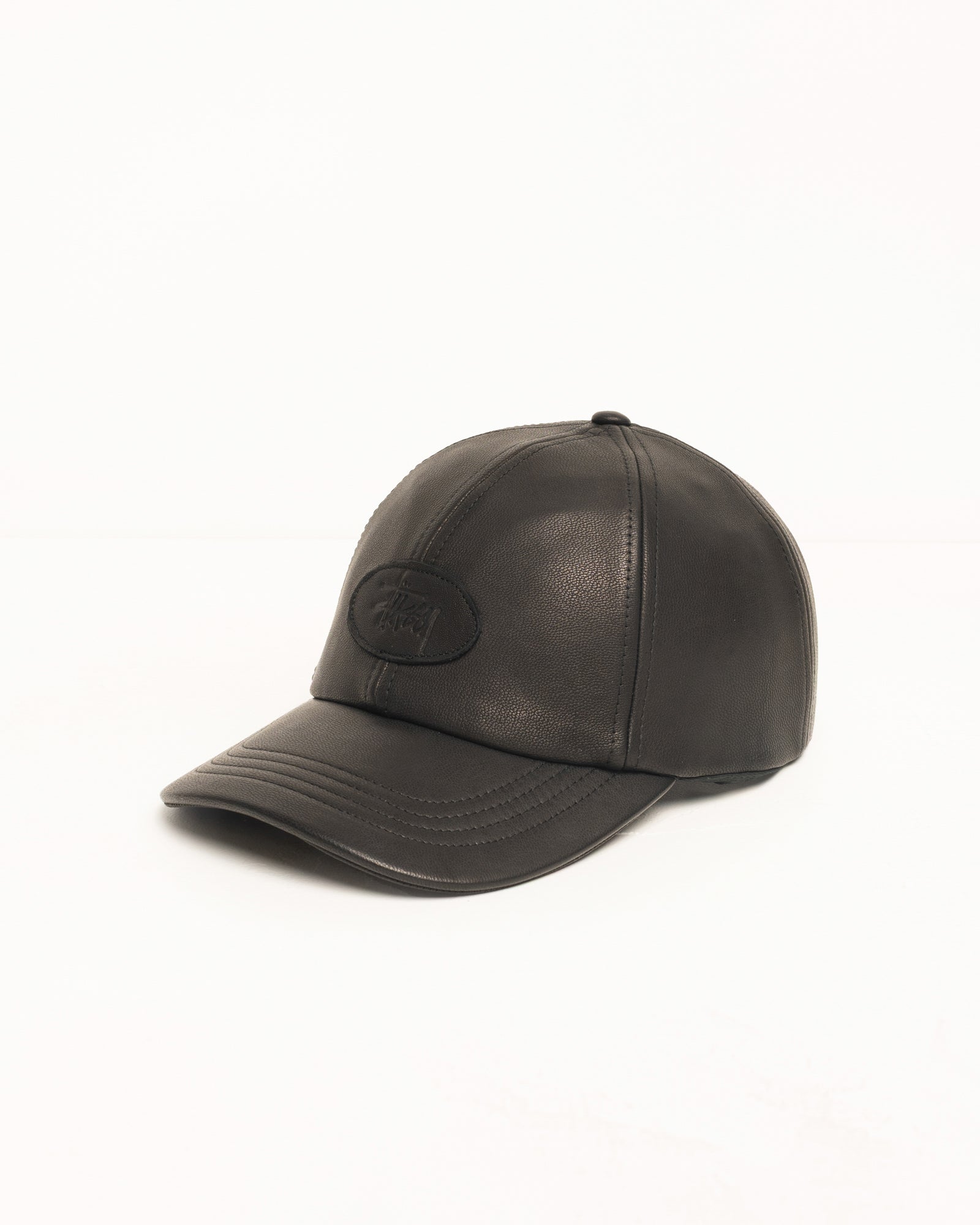 Stüssy Basic Leather Strapback Cap ブラック