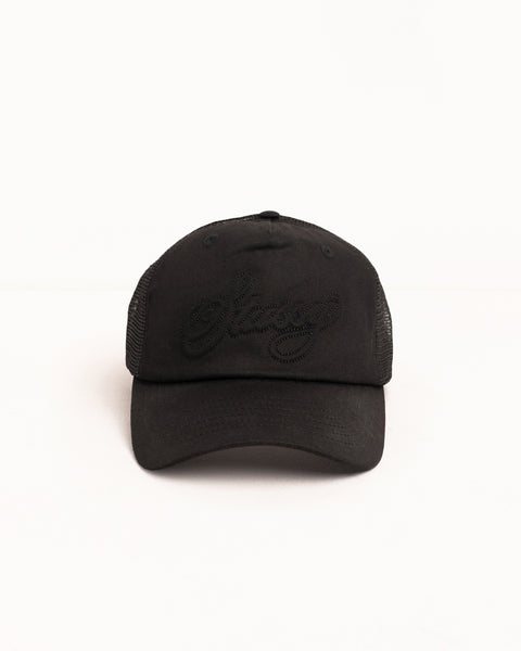 Trucker Cursive Stitch Accessories In Black