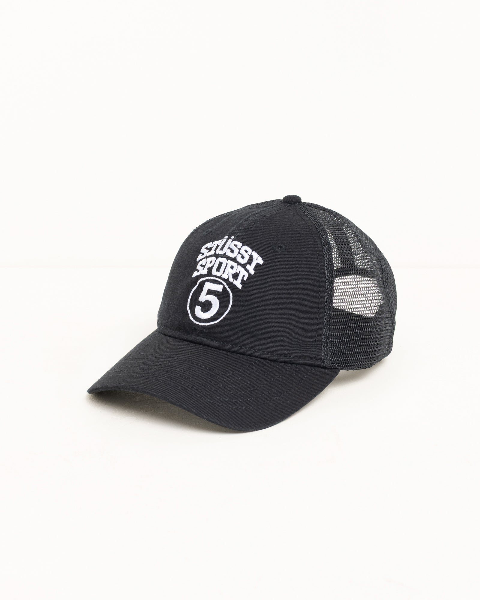 Lp Stussy Sport 5 Trucker Cap Accessories In Black