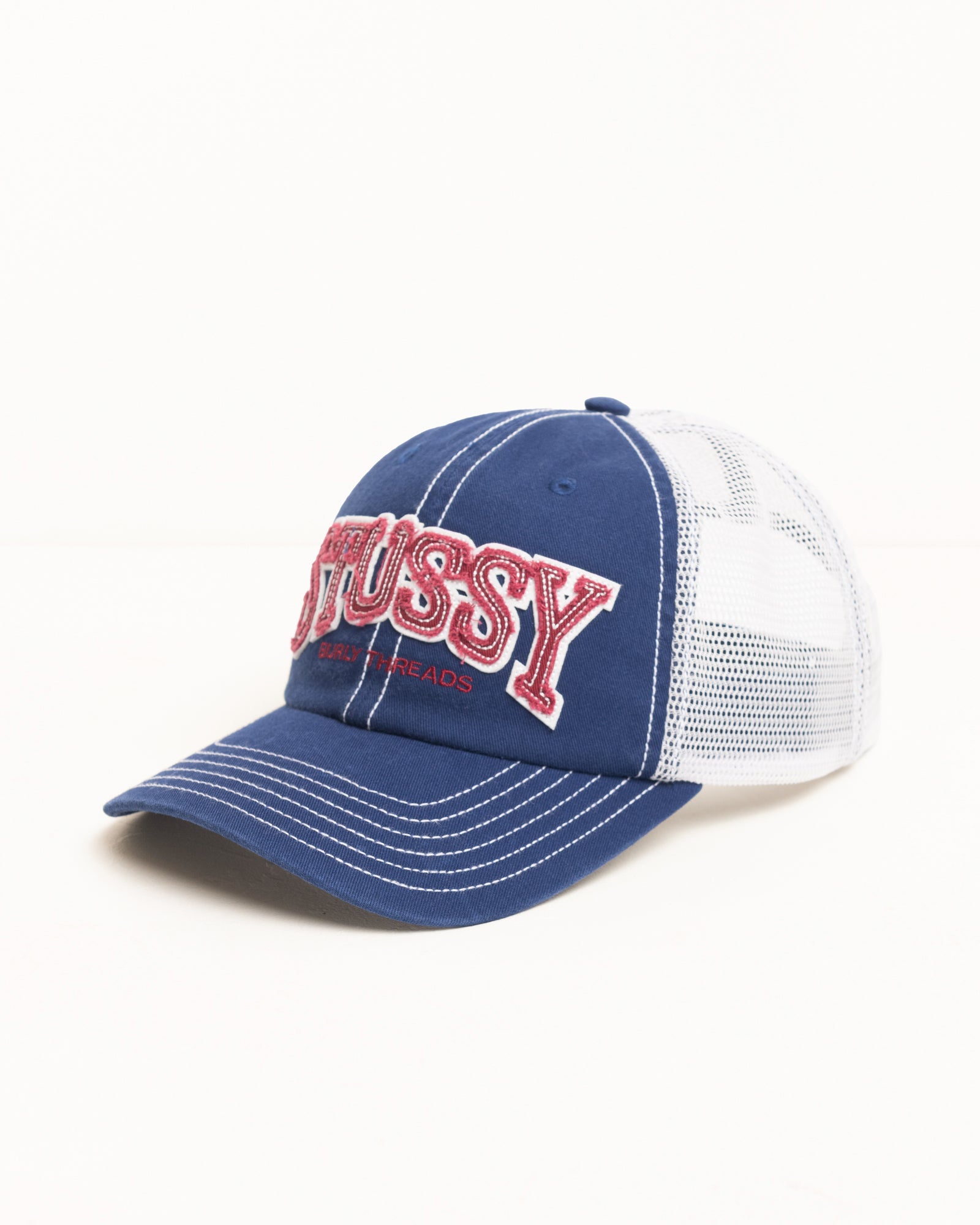 Burly Threads Trucker - Navy | Headwear | Stüssy Europe