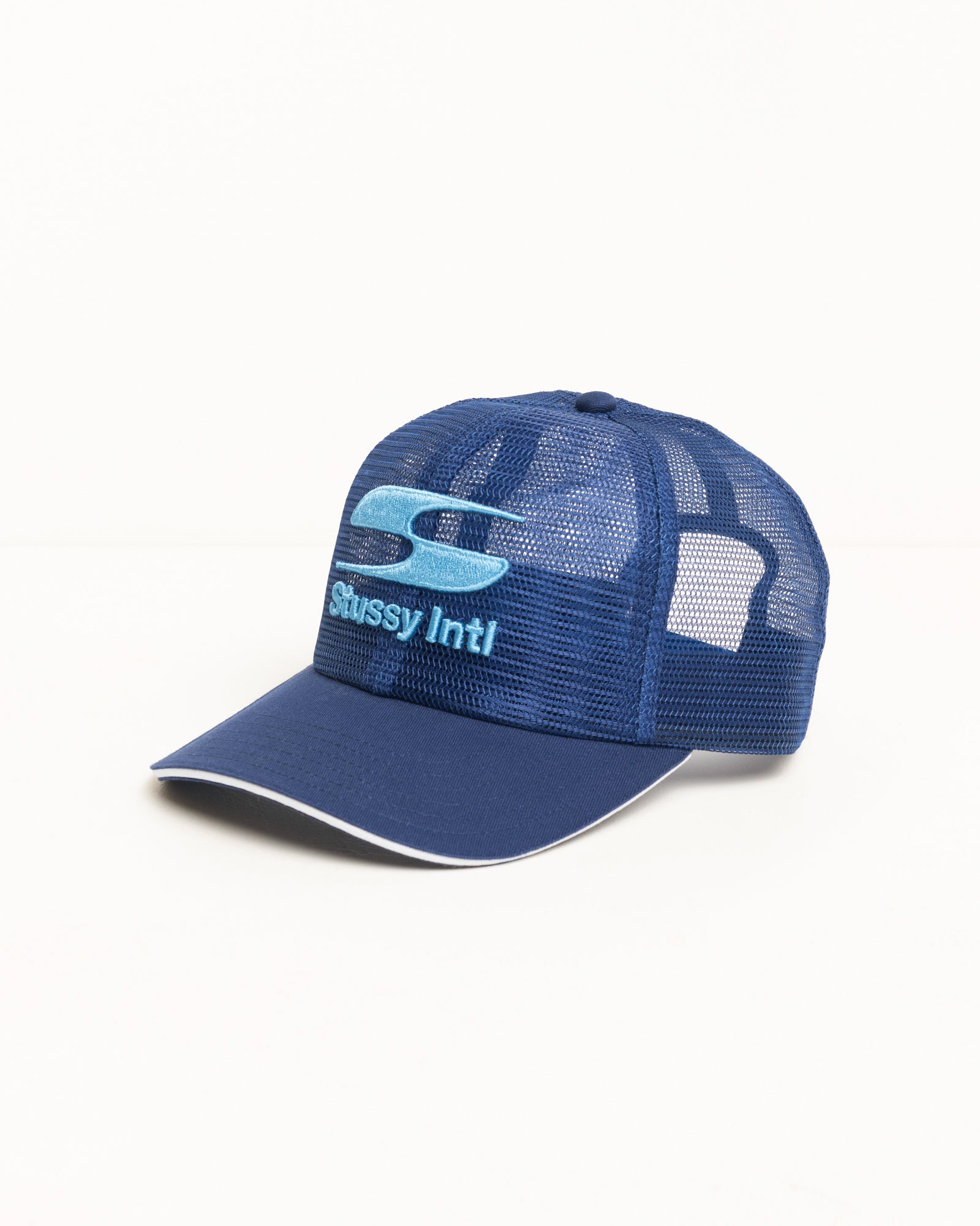 Mid-Depth Moto S Mesh Trucker – Navy | Headwear | Stüssy Europe