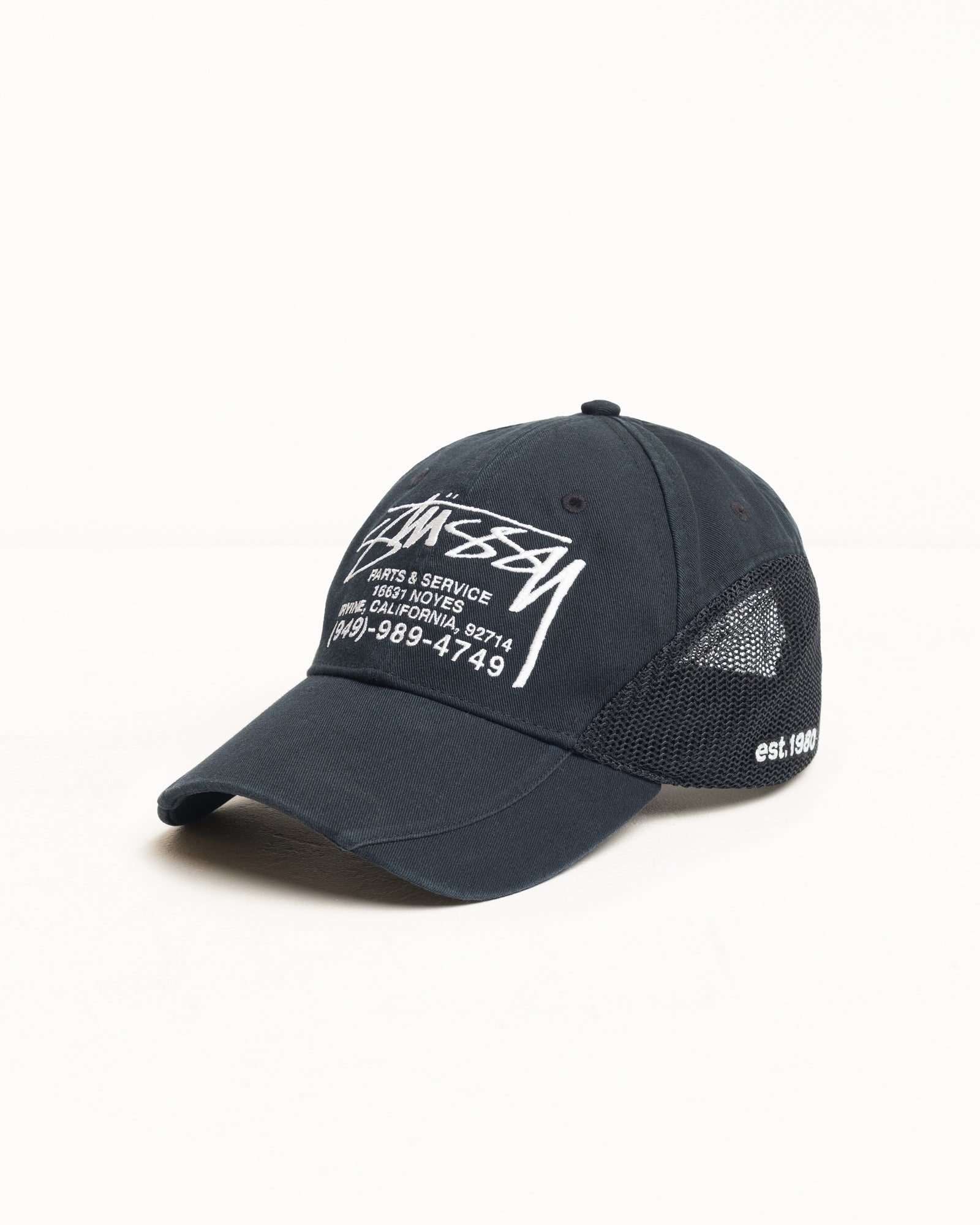 Parts & Service Mesh Cap – Black | Headwear | Stüssy Europe