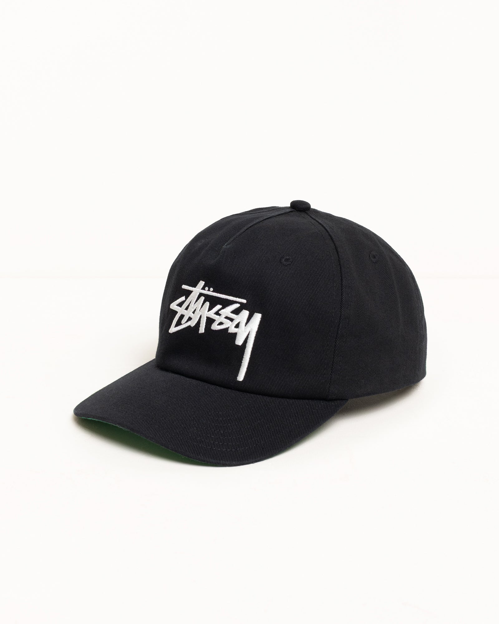 Mid-Depth Big Stock Snapback – Shadow Black | Headwear | Stüssy Europe