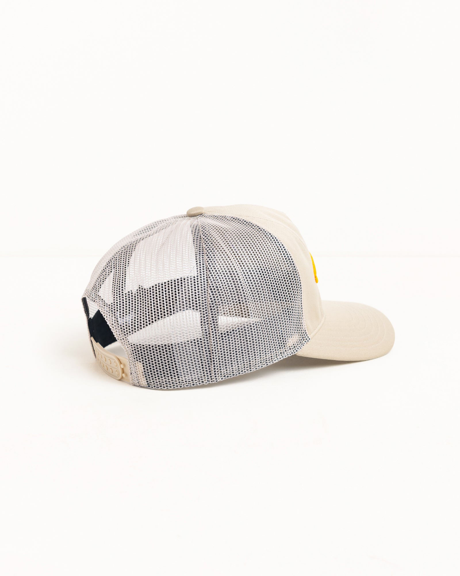 Trucker Cap Unisex In Khaki With White Mesh Back And Snapback