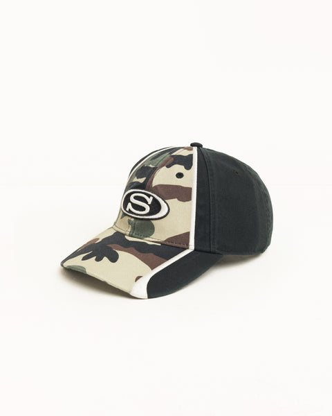Lp S Oval Strapback Cap Unisex In Woodland Camo