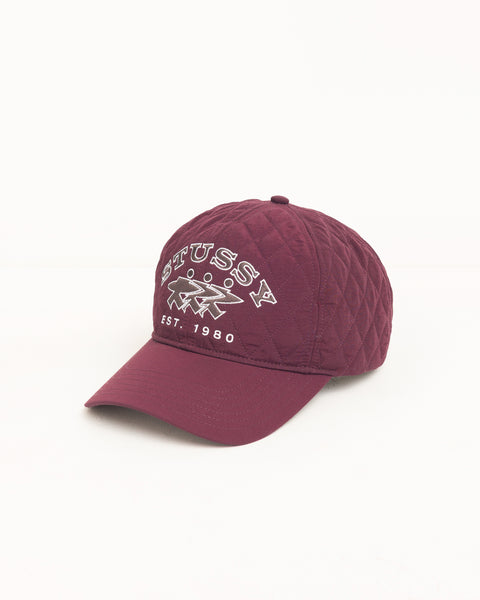 Md Quilted Surfwalk Cap Unisex In Wine