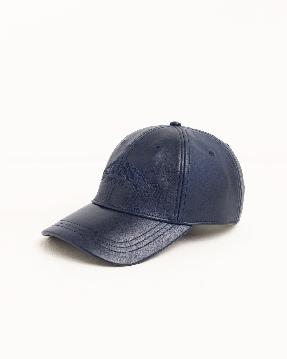 Lp Sport Leather Strapback Cap Unisex In Navy