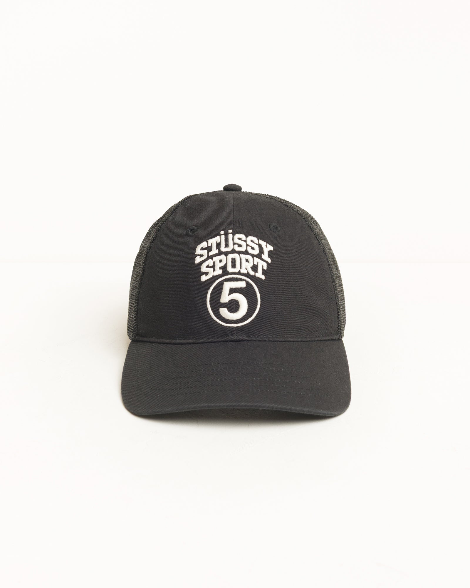 Lp Stussy Sport 5 Trucker Cap Unisex In Black