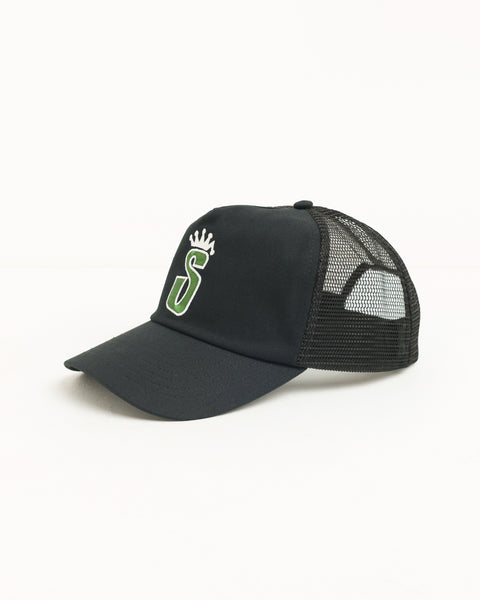 Trucker S Crown Cap Unisex In Black