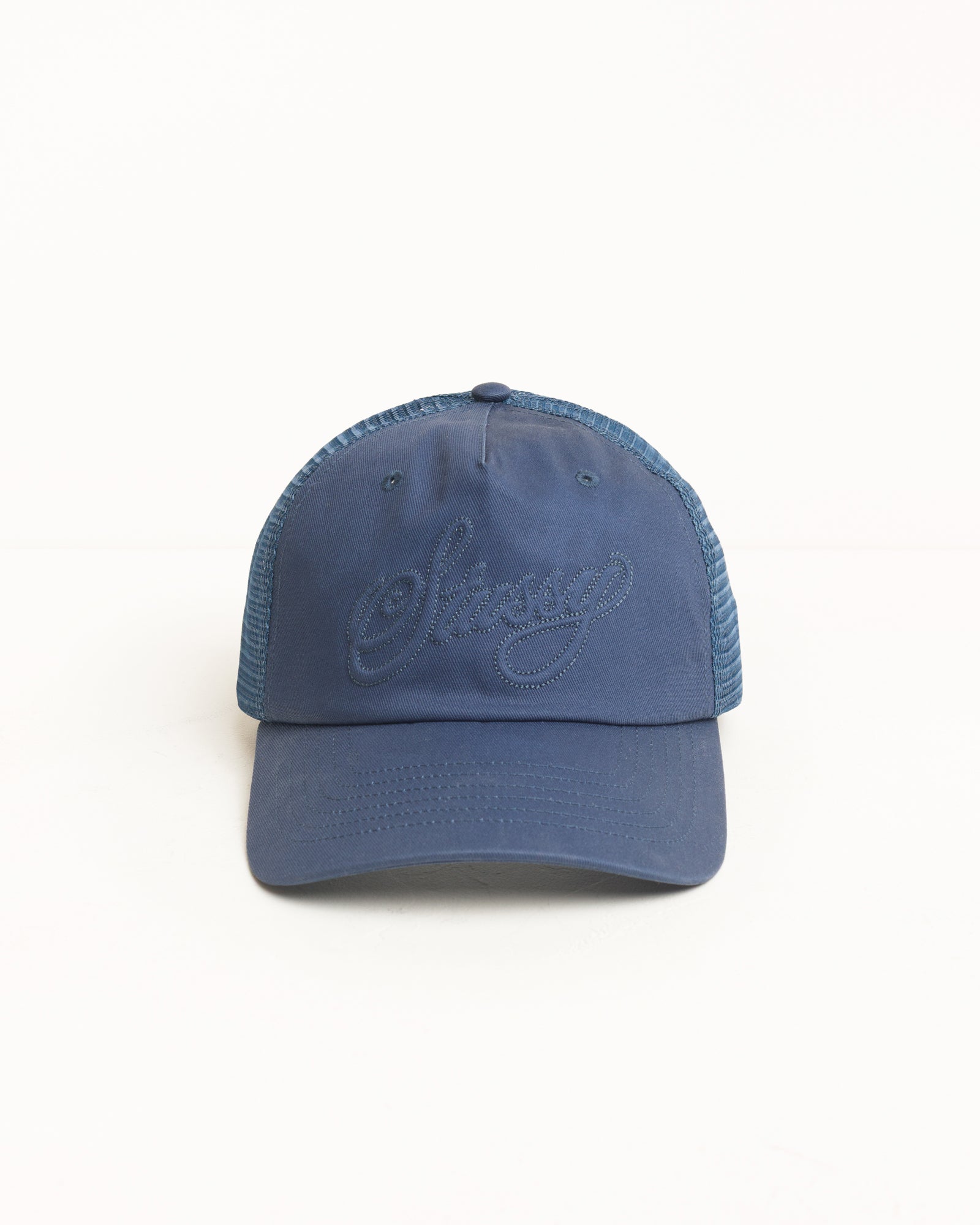 Trucker Crusive Stitch Cap Unisex In Navy