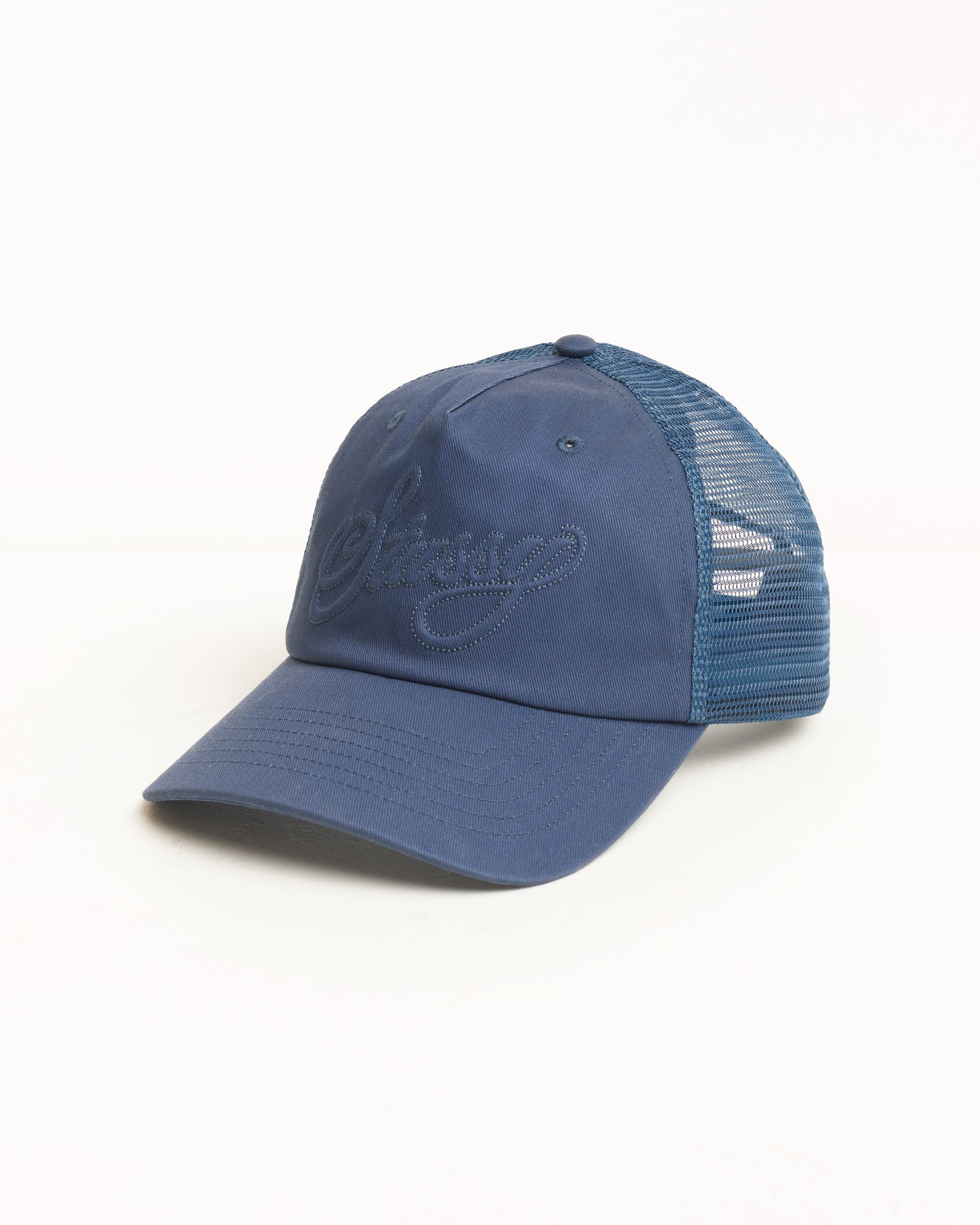 Trucker Crusive Stitch Cap Unisex In Navy
