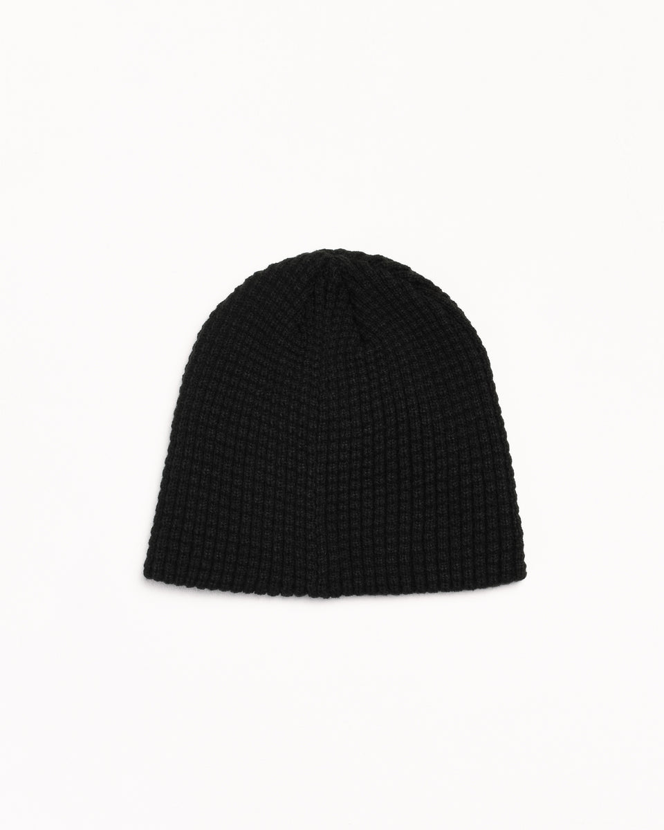 Waffle Built Tough Skullcap Beanie in the color Black