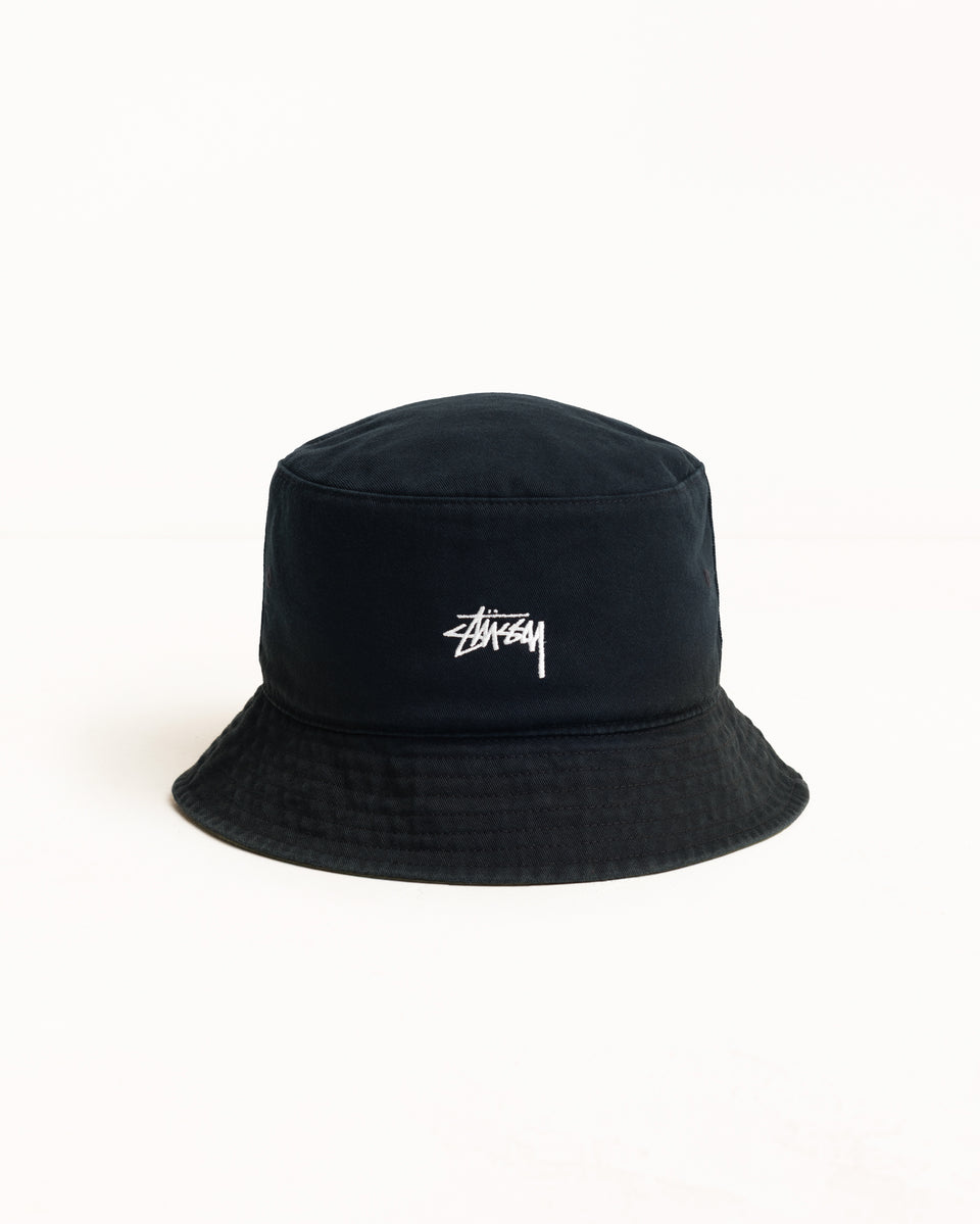 Reversible Stock Bucket Hat Kopfbedeckung in der Farbe Schwarz/Olive