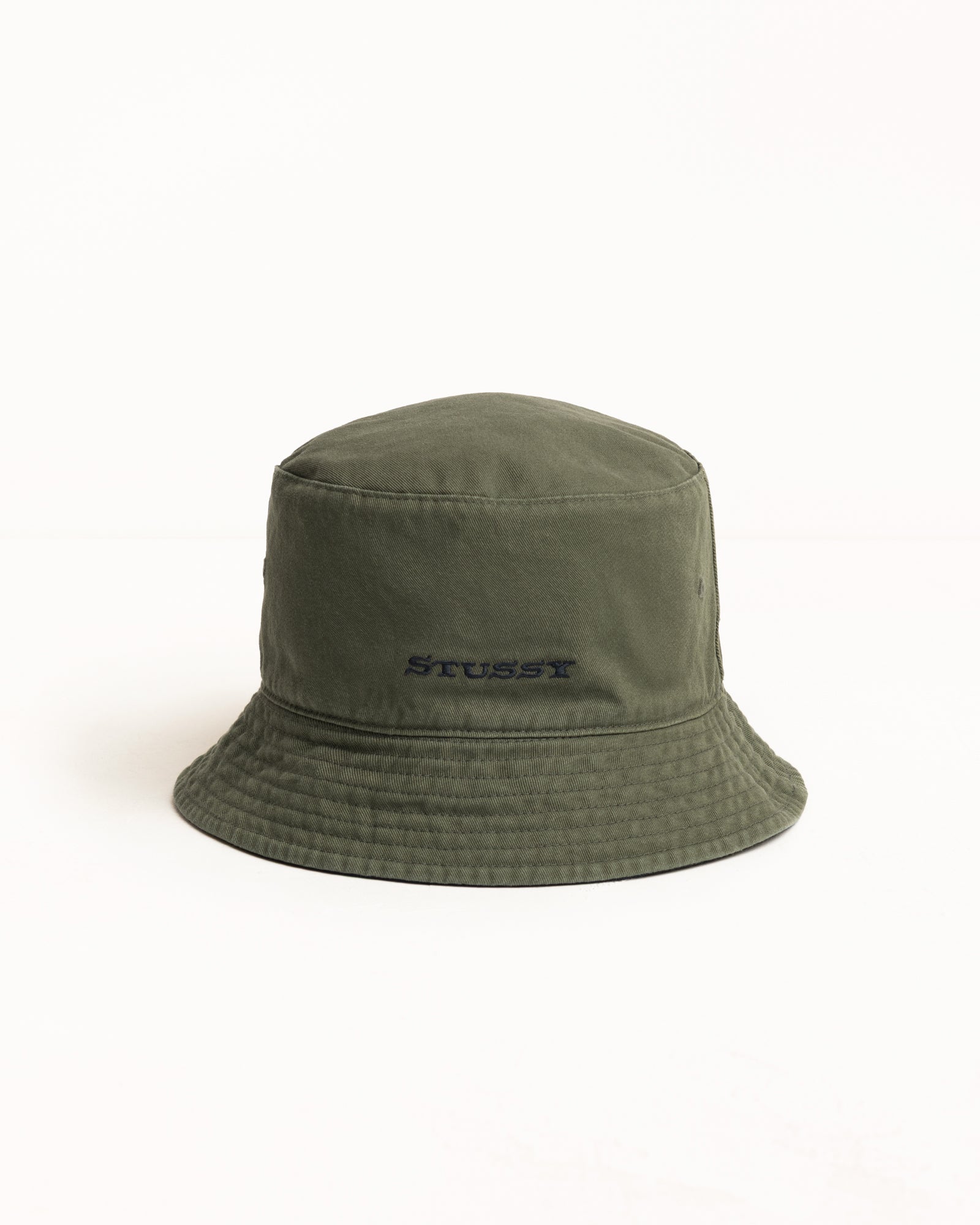 Reversible Stock Bucket Hat - Black/Olive | Headwear | Stüssy Europe