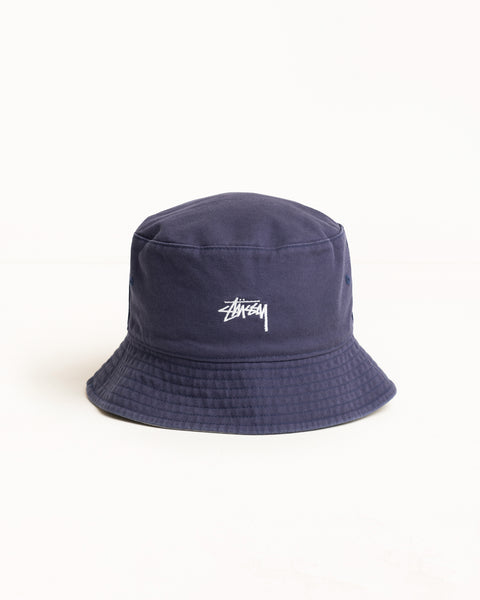 Reversible Stock Bucket Hat Unisex In Navy/stone