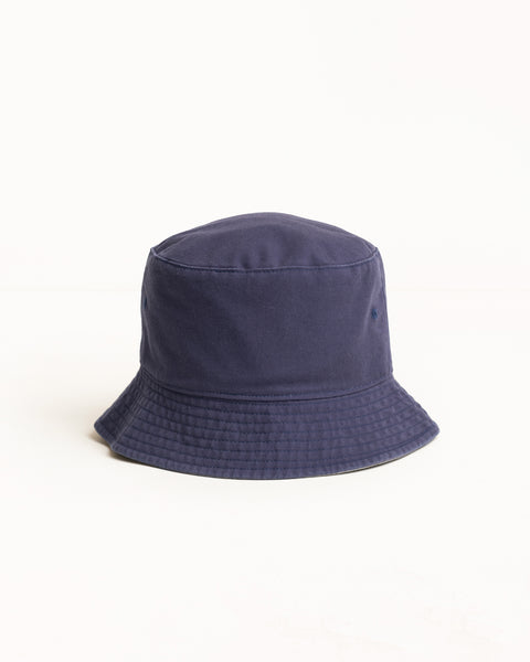Stüssy Stock Bucket Hat reversibile nel colore Navy/Stone