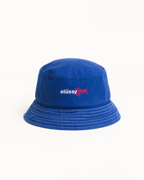 Stussy Sport Bucket Hat Unisex In Navy
