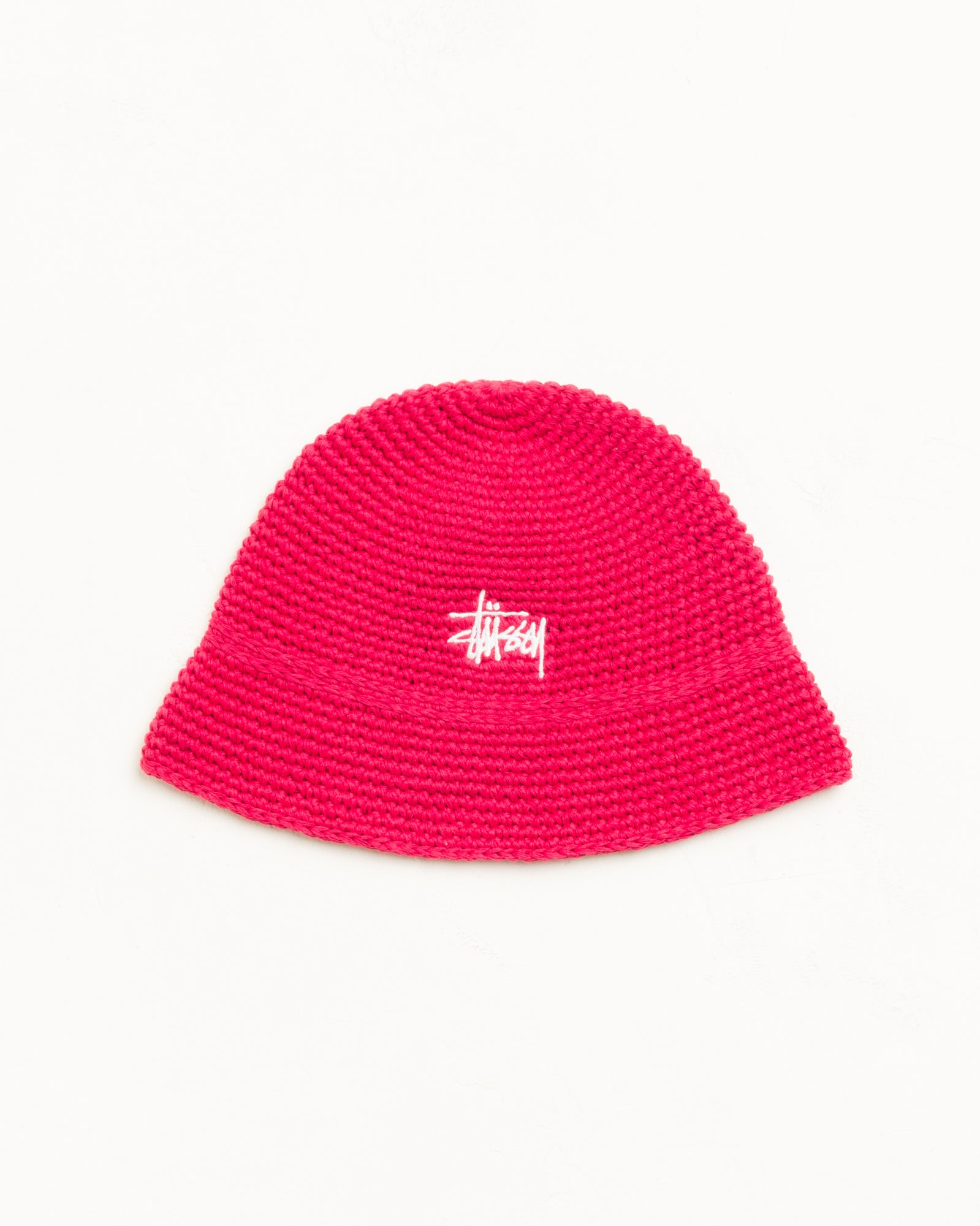 Basic Linen Knit Bucket Unisex In Red