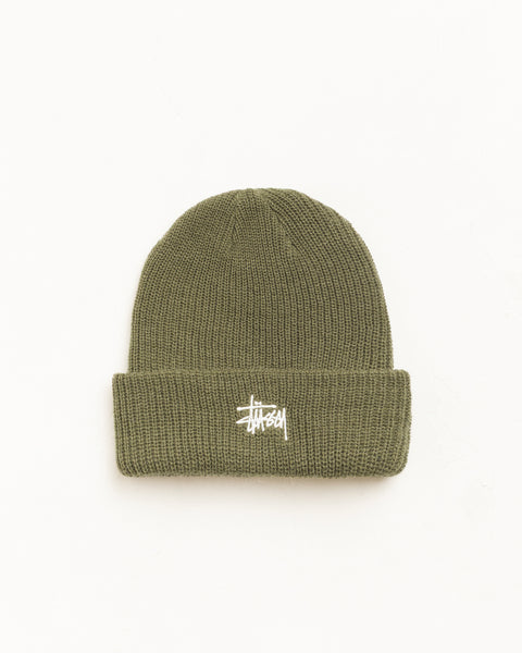 Basic Stüssy Cuff Beanie Bonnet dans le coloris olive foncé